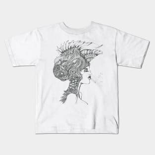 Smoking Lady Kids T-Shirt